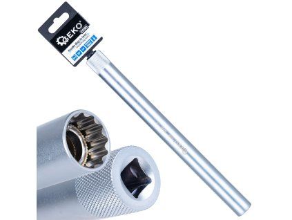 Dlouhá nástrčka na zapalovací svíčky 16 mm 3/8" 250 mm CrV GEKO