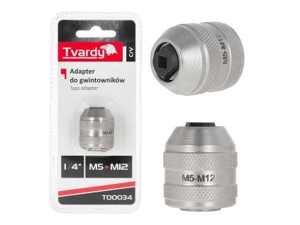 Adaptér pro závitníky 1/4" M5–M12 CrV GEKO