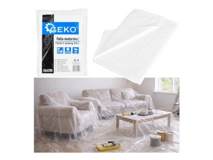 Malířská zakrývací fólie GEKO GRUBA-EXTRA 4×5 m (20 m²)