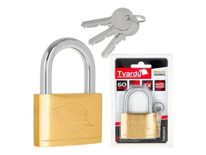 Zesílený mosazný visací zámek 60 mm GEKO Brass-Series