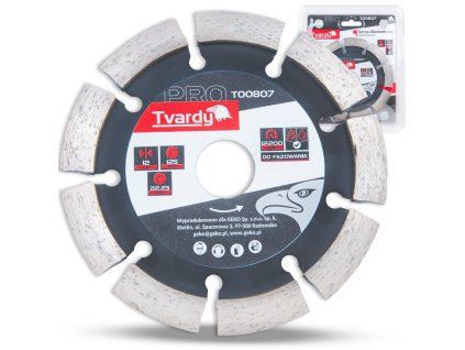 Diamantový kotouč – oboustranná frézka na zkosení hran 125 × 12 × 22,23 mm GEKO PROFI