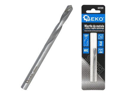 Vrták do kovu s plátkem ze slinutého karbidu 5×70 mm – GEKO