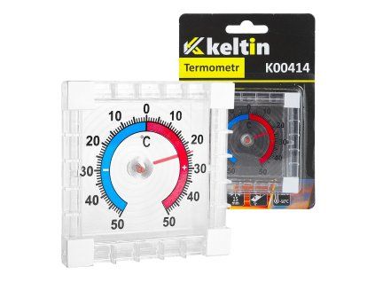 Okenní teploměr GEKO samolepiací 75×75 mm
