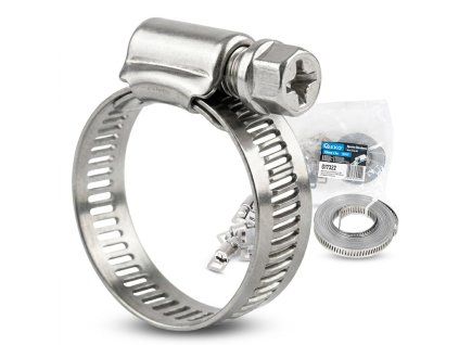 Hadicová spona šneková 8 mm × 3 m + 10 svorek GEKO