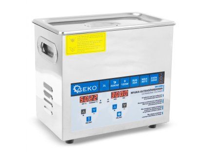 Ultrazvuková myčka GEKO 120 W, nádrž 3 l, nerezová SUS304