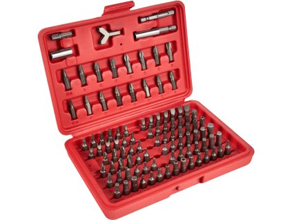 Sada bezpečnostních a speciálních bitů TORX, RIBE, XZN, SPLINE 100 dílů – Kraft&Dele KD10264 - foto 1