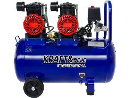 Bezolejový kompresor Kraft&Dele KD4093 — vzdušník 50 l, výkon 3000 W, průtok 475 l/min