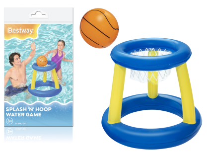 34802 131170 nafukovaci kos na vodni basketbal bestway 52418 prumer 61 cm s micem pro deti od 3 let