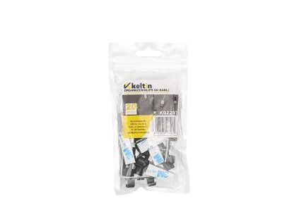 Organizer kabelu – sada 20 ks (30×10 mm), Geko K02207