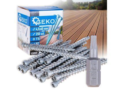 Wkręty do desek tarasowych 4,5mmx60mm + bit  T15 (12)