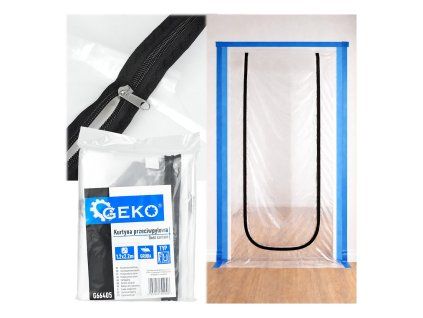 Protiprášková kurtyna pro dveře Geko 220×120 cm typ U