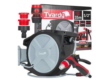 Automatický rozvaděč s sadou hadicových armatur 1/2" 35 m BRASS-LINE – Geko