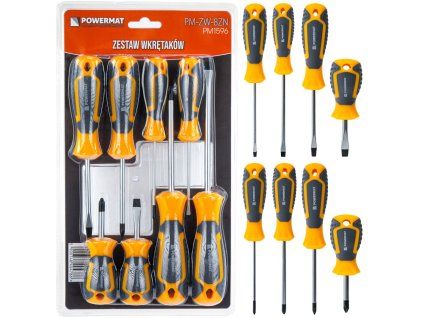 Sada šroubováků 8 ks Powermat PM-ZW-8ZN s magnetickými hroty Cr-V