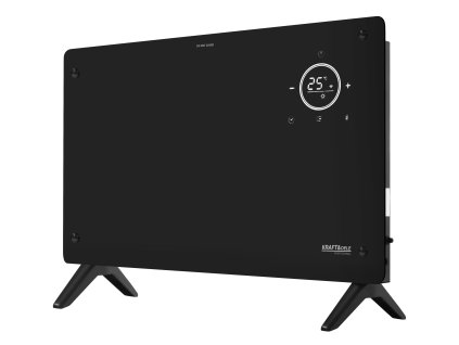 Chytrý elektrický konvektor 2 500 W s Wi-Fi a černým sklem – Kraft&Dele KD6523 - foto 1