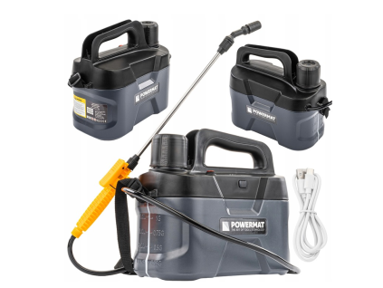 Powermat Aku postřikovač 5 L, 12V – akumulátorový tlakový postřikovač s baterií Li-Ion 2,5 Ah