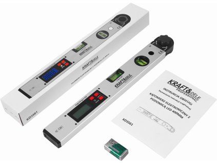 66435 1 elektronicky uhlomer s lcd vodovahem 400 mm kd3561