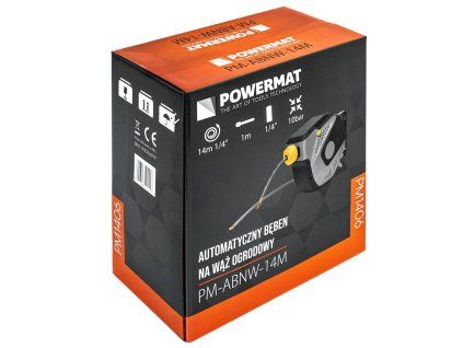 Automatický navíjecí buben na pneumatickou hadici 14 m PowerMat PM-ABNW-14M