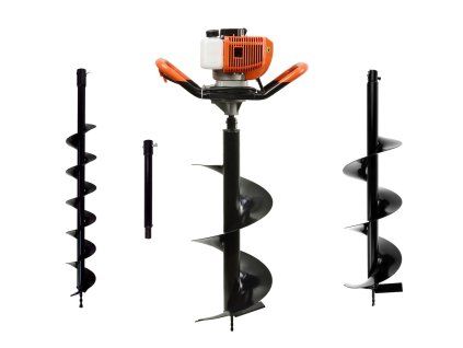 54954 benzinova vrtacka vrtaky 10 cm 20 cm 30 cm adapter 50 cm 1 2