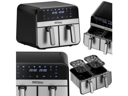 55047 1 117552 1 bezolovnata friteza airfryer 9 l 2500 w s dvojitymi komorami a lcd displejem