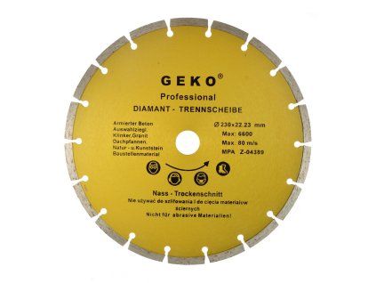 60063 kotouc prumer 230 mm segmentovy geko 25