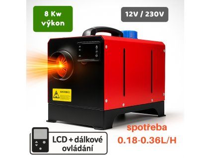 6067 15282 mobilni naftove nezavisle topeni 8 kw 12 v 230 v s lcd a dalkovym ovladanim