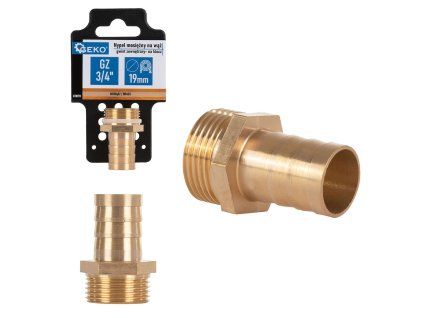62031 mosazny niple na hadici 19 mm vnejsi zavit 3 4 na klic 250