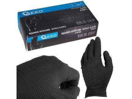 63159 nitrilove rukavice solid grip 50 ks velikost l cerne 10