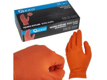 63180 nitrilove rukavice solid grip 50 ks velikost xxl oranzove 10
