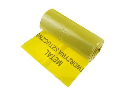63711 odpadkove pytle plasty a kovy velmi pevne 120l role 10 ks zlute