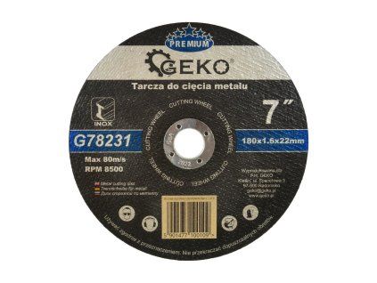 67983 rezaci kotouc na kov geko premium 180x1 6 inox 5 25 200
