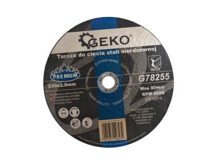 68004 rezaci kotouc na nerezovou ocel geko premium 230x2 0 25 100