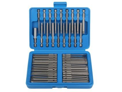 73689 1 sada dlouhych bitu 75 mm s magnetickym drzakem 50ks kd11865