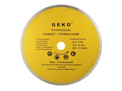 71619 stit prumer 250 mm 25 4 mm plny geko 25
