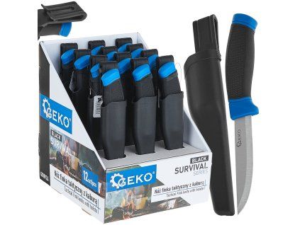 71649 takticky nuz finka 215 105 mm s pouzdrem black survival series vystavni karton 12 48