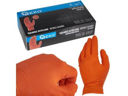 123729 nitrilove rukavice solid grip 50 ks velikost x l oranzove