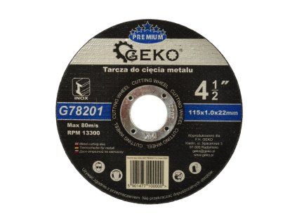 123114 rezaci kotouc na kov geko premium 115 x 1 0 x 10 mm