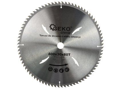124005 kotouc na drevo 400 x 30 x 80t geko pilovy kotouc pro presne rezy