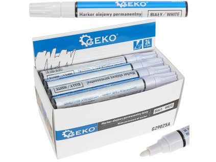 78303 128157 permanentni olejovy fix bila barva vystavni karton 24 480