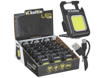 128517 mini kapesni svitilna geko led cob 6w 300lm s magnetem ipx4 kompaktni osvetleni pro dilnu auto i domacnost