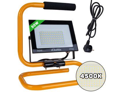 78613 10 128944 led svetlomet geko 50w se stativem 4500k profesionalni osvetleni pro stavby a autoservisy
