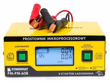 Mikroprocesorová nabíječka akumulátorů 6V - 24V POWERMAT PM-PM-60B