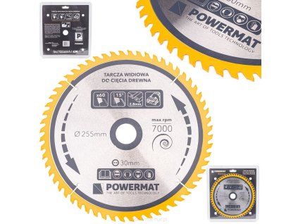 Pilový kotouč s vidiovými zuby na dřevo 255x30 mm, 60 zubů