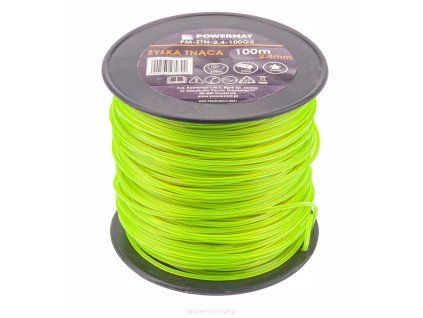 Řezací struna Powermat PM-ZTN-2.4-100G2 — průměr 2,4 mm, délka 100 m, hvězdicový profil