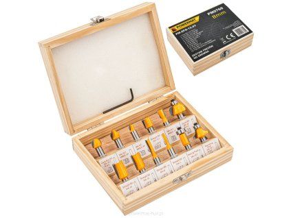 Sada tvarových fréz na dřevo 12 ks PM-ZFD-12.8T