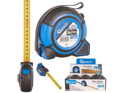 138367 svinovaci metr geko 5m 19mm oboustranny s aretaci merici paska double side