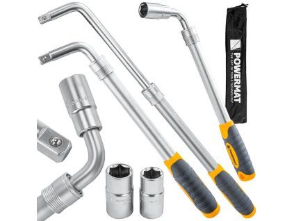 Powermat Teleskopický klíč 1/2" 350–530 mm + nasadky PM-KLDK-530T