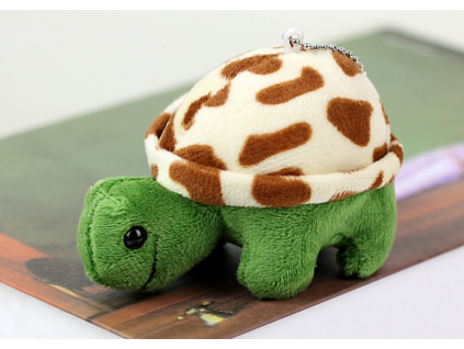 69264 plysova zelva 10 cm hneda klicenka maskot