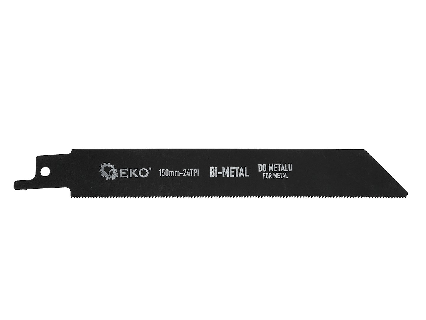 Bi-metalické brzeszczoty pro pilku šablástní kovovou 150 mm 24 TPI 5 ks – Geko — Vložené do pilky