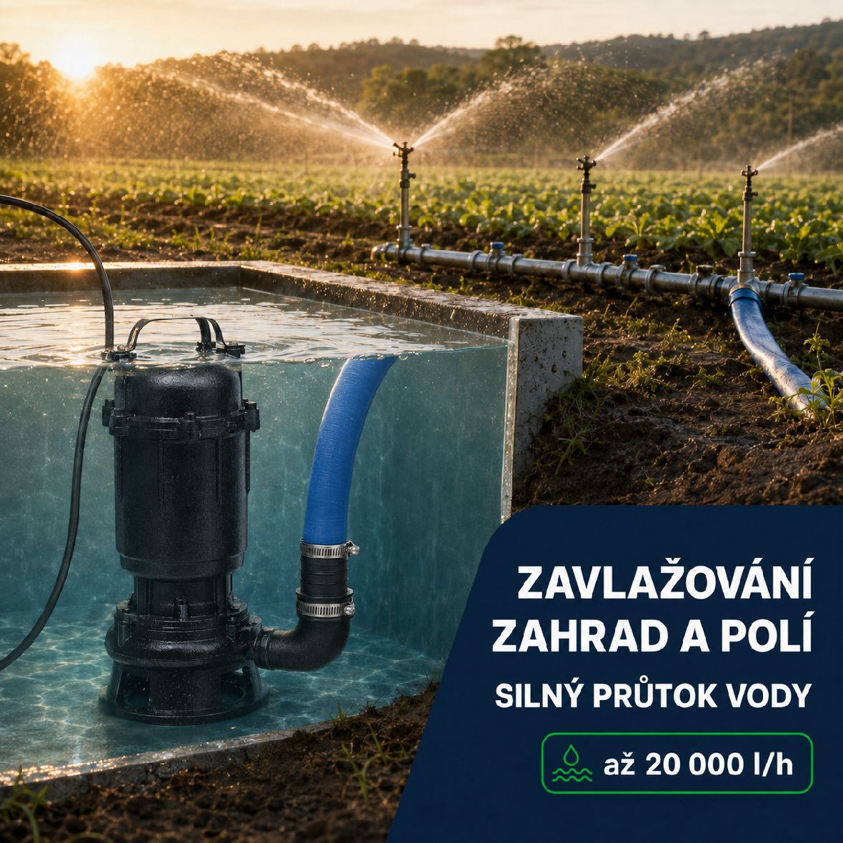 Kalové čerpadlo ONDRAGON 2600 W – použití při čerpání vody
