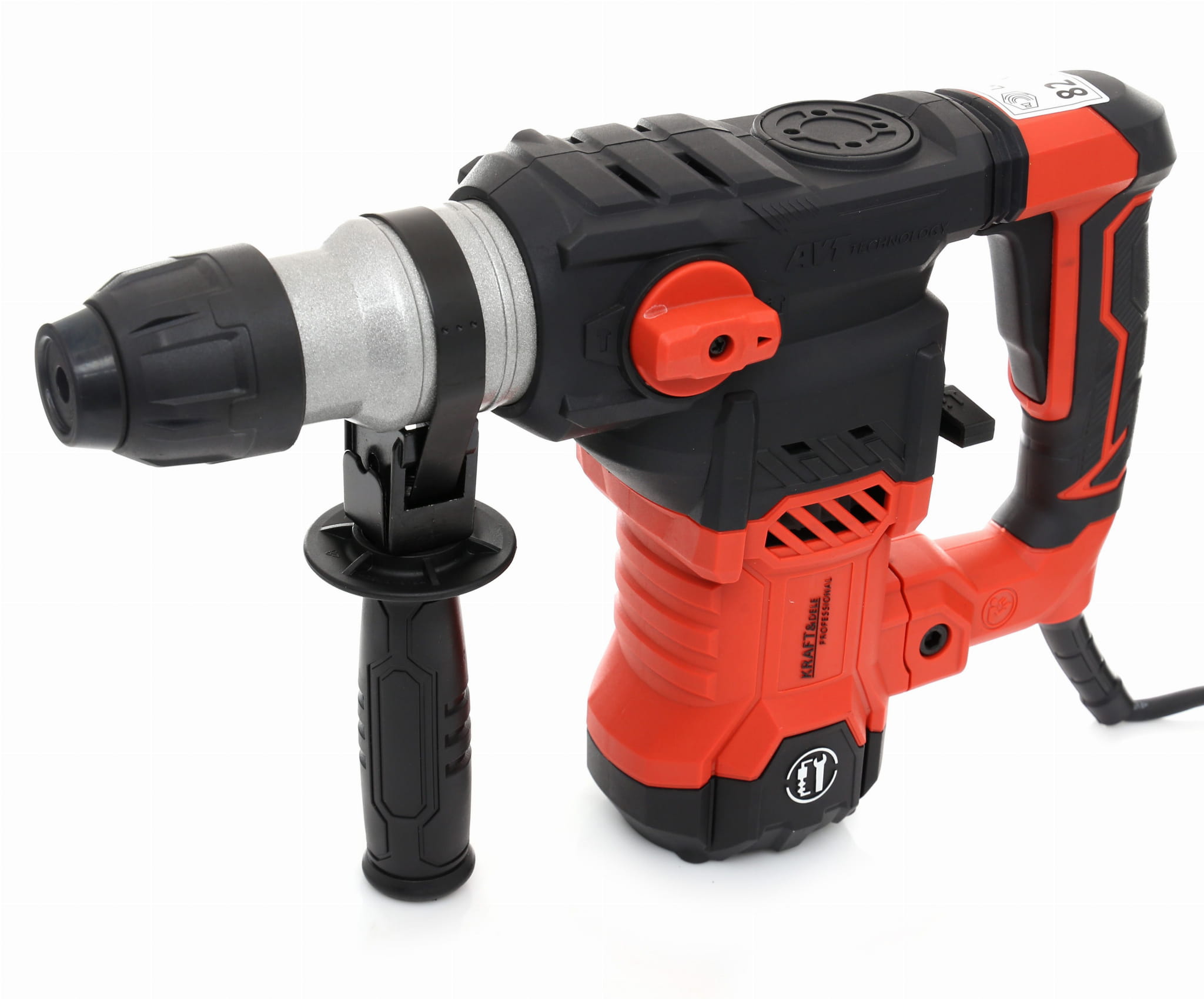 KD1735 – detail SDS-plus sklíčidla a ergonomie držení